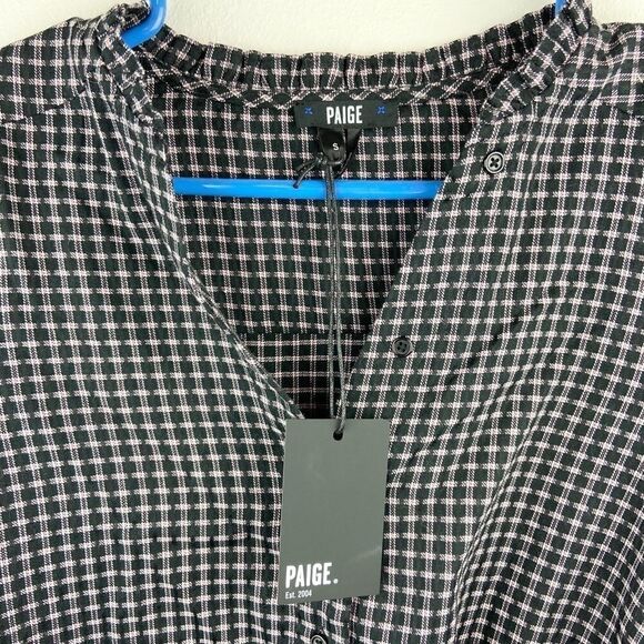 Paige Torin Plaid Button Front Blouse NWT - Picture 6 of 6